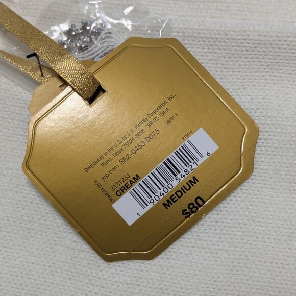 Ryegrass Cashmere Blend Cardigan Sweater Jeweled Buttons Rhinestone Cream White - Picture 5 of 6